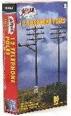 TELEPHONE POLES - 12 PCS -  POSTES TELEFONICOS