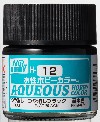 H-12  FLAT BLACK - NEGRO MATE - AQUEOUS HOBBY COLOR - NUEVA FORMULA. ALTA CONCENTRACION - 