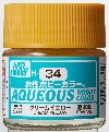 H-34  CREAM YELLOW-  AMARILLO CREMA - AQUEOUS HOBBY COLOR - NUEVA FORMULA. ALTA CONCENTRACION - 