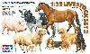 LIVESTOCK SET II - REALISTIC LIVESTOCK AND PETS - COW, HORSE, PIG, 2 SHEEP AND 3 DOG FIGURES -